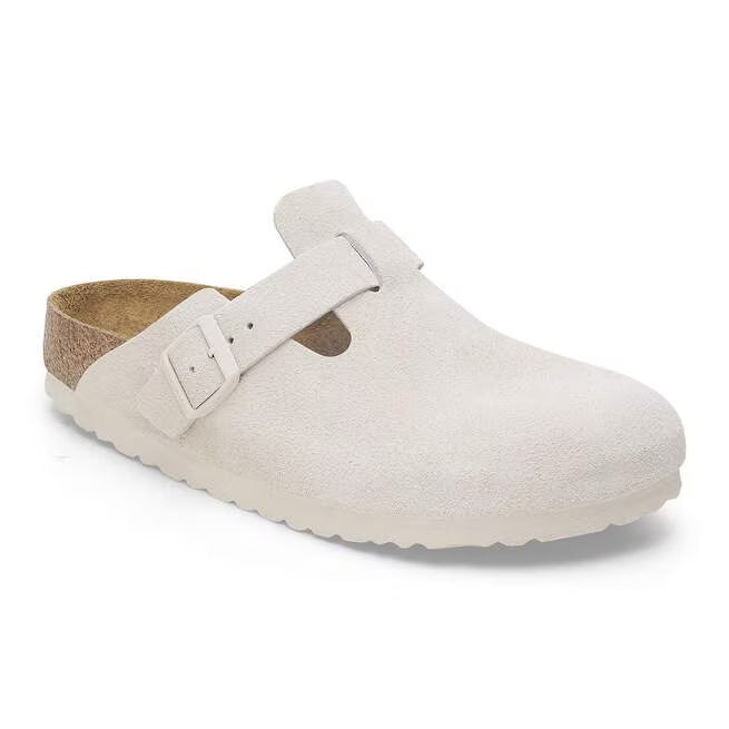 Birkenstock Boston Soft Footbed - Antique White