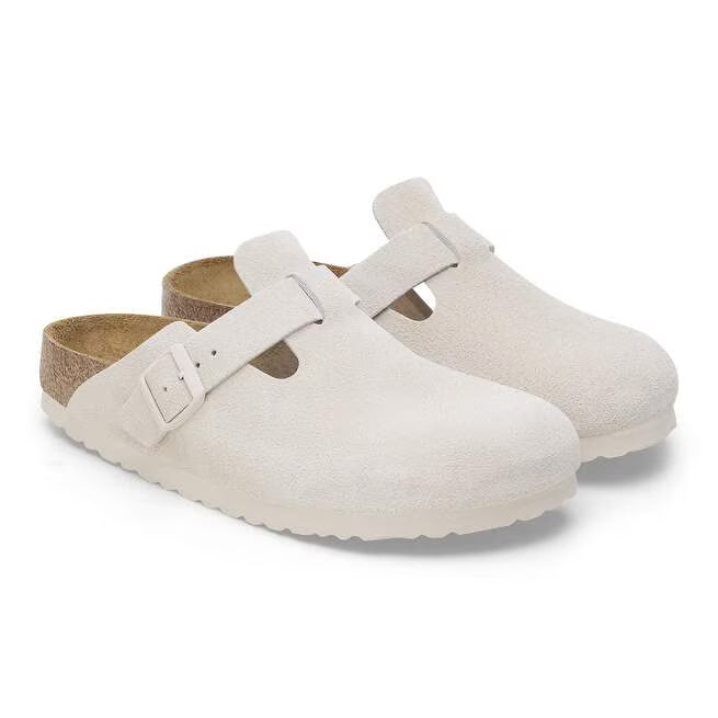 Birkenstock Boston Soft Footbed - Antique White