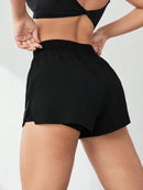Faux Two-Piece Women's Anti-Exposure Yoga Shorts