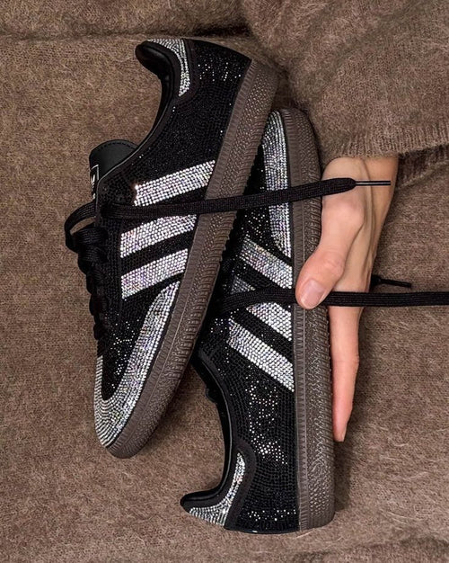 Adidas Samba OG "Black Rhinestone Silver"