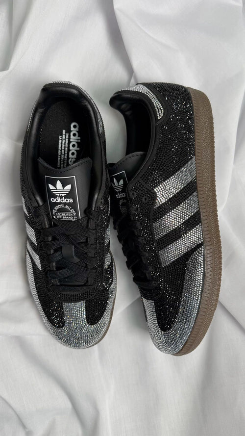 Adidas Samba OG "Black Rhinestone Silver"